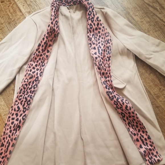 Leopard Print Knit Coat - Picture 3 of 7